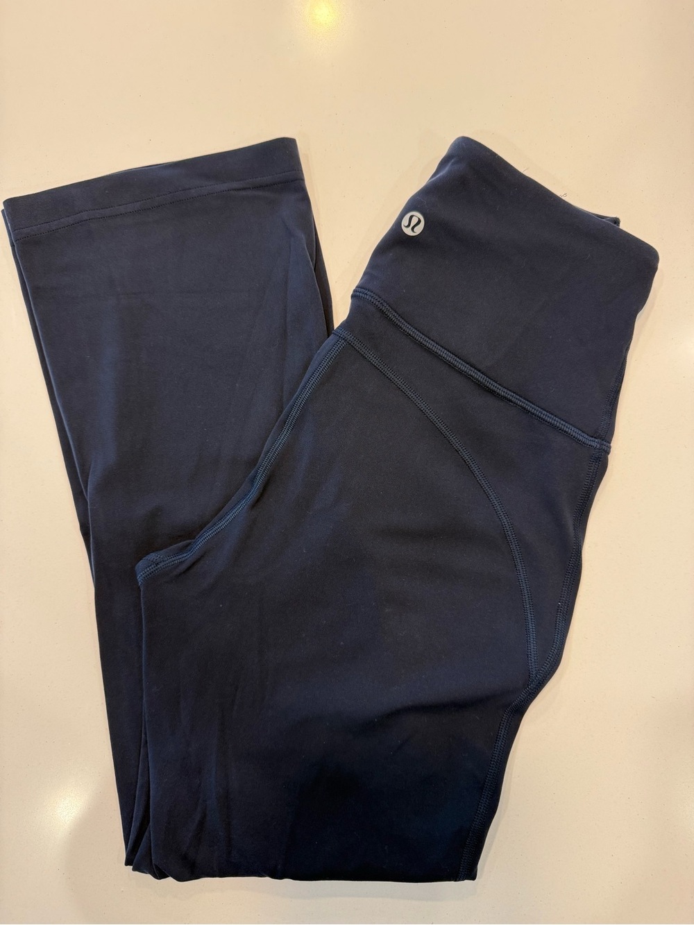 Lululemon high waist groove crops, navy blue, size 4